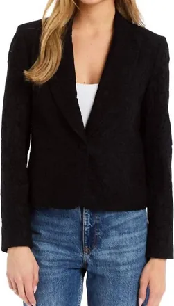 Drew Milo Japanese Lace Blazer In Black