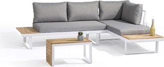 DCB Garden TOKYO - Salotto da giardino 4 posti in legno di acacia e alluminio - DCB GARDEN