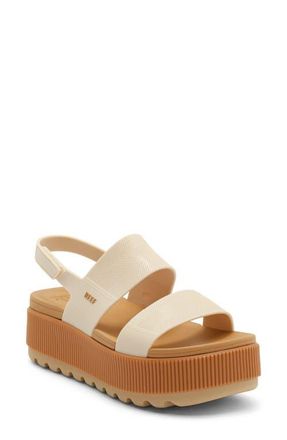 Reef Water Vista Platform Slingback Sandal in Vintage/Tan at Nordstrom, Size 11