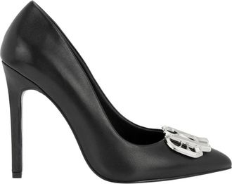 Philipp Plein Schoenen, Dames, Zwart, 41 EU, Leer, Decollete Hi-Heels Gothic Pump