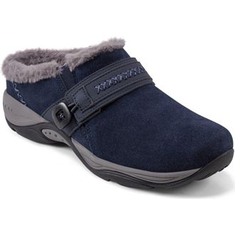 Easy Spirit Elinn Faux Shearling Mule in Dark Blue at Nordstrom, Size 6.5