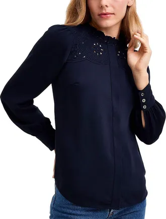 Draper James Covered Placket Button Down