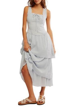 Free People In My Dreams Sleeveless Midi Dress in Pearl Blue at Nordstrom Rack, Size Medium