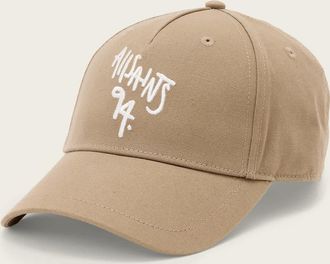 AllSaints Leather Spray Logo Baseball Cap, Size: One Size