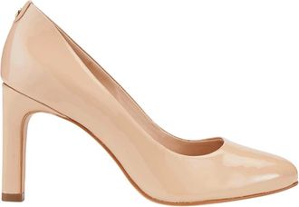 Cosmoparis Schoenen, Dames, Beige, 37 EU, Leer, Nude Lakleren Pump met Ronde Neus
