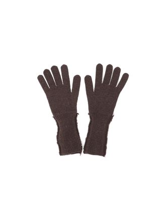 Maison Margiela Womens Gloves Brown Wool