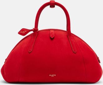 Alaia Ala&iuml;a Purse Small suede top-handle bag