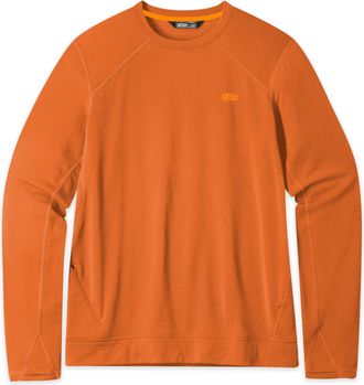 Stio | Mens Trax Power Grid Crew Top, Size Extra Large in Bonfire