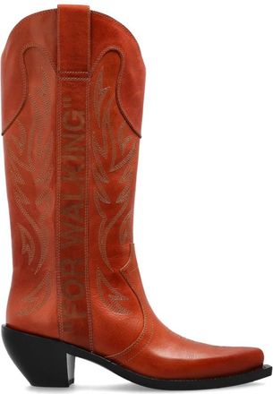 Off-white Stivali Santiag con Tacco Alto - - Shoes - Donna - Arancione - 41 EU