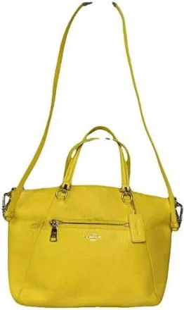 Coach Pre-owned Handbags, female, Yellow, Size: ONE SIZE Pre-owned Canvas Handbag