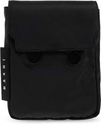 Marni Schoudertas met logo - Heren - Schoudertassen - Zwart - ONE Size - Tassen