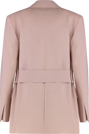 Max Mara Womens Blazer Teso Powder Pink Virgin Wool Blazers Jacket