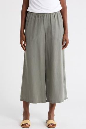 Splendid Angie Cropped Palazzo Pants in Soft Vob Green at Nordstrom Rack, Size X-Small