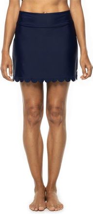 Coolibar Scallop Skorts - UPF 50+ Sun Protection - Sea Fan in Navy at Nordstrom, Size Xx-Large