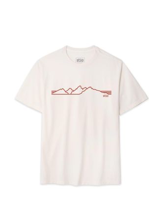 Stio | Unisex Teton Elevations Tee Shirt, Size Extra Small in Mountain Goat