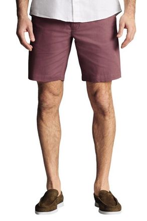 CHARLES TYRWHITT Cotton Linen Shorts in Pink at Nordstrom, Size 34