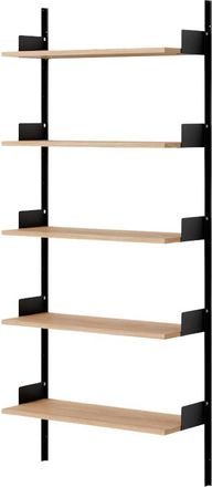 New Works Wandregal New Works 1900 - 190 x 83.5 cm, Eiche / Schwarz