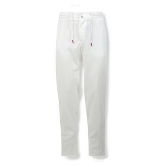 Kiton Slim-fit Trousers, male, White, Size: W34 Slim-fit Trousers