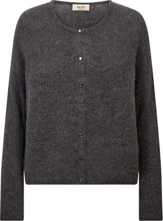 Mos Mosh MMThora Cardigan - Dames - Vesten - Grijs - M - Wol - Truien & Vesten