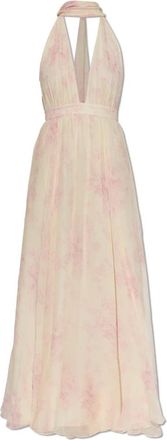 LoveShackFancy Lilah Zijden Jurk - Dames - Maxi kleedjes - Geel - M/L - Polyester - Kleedjes