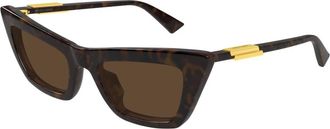 Bottega Veneta Cat-eye Zonnebril - unisex - Zonnebrillen - Bruin - 53 MM - Accessoires