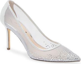 Nina Nalia Pointed Toe Pump in Silver at Nordstrom, Size 8