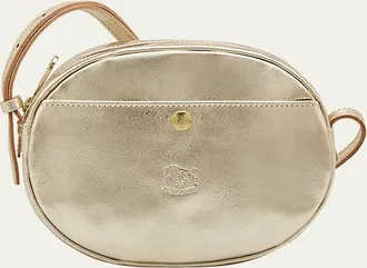 IL BISONTE Rubino Round Leather Crossbody Bag