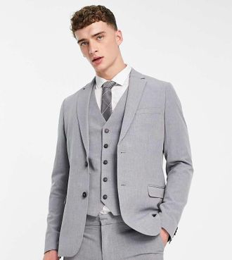 New Look Giacca da abito super skinny grigia-Grigio