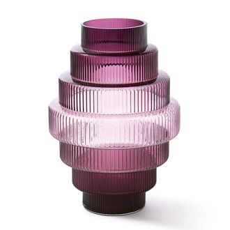 Pols Potten Steps Vase L, dunkles lila