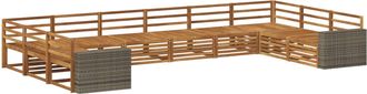 vidaXL Juegos De Sof&aacute;s 10 Uds. Madera De Acacia S&oacute;lida Vidaxl