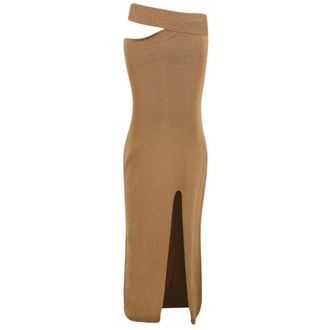 Akep Dames, Jurken, Beige, Maat: M Viscose