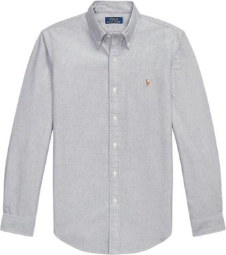 Ralph Lauren Iconic Oxford Custom Fit Shirt - Heren - Casual Overhemden - Blauw - L - Katoen - Overhemden