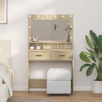 vidaXL Tavolo da Toeletta con cassetto rovere sonoma 79 x 41 x 135 cm - Vidaxl