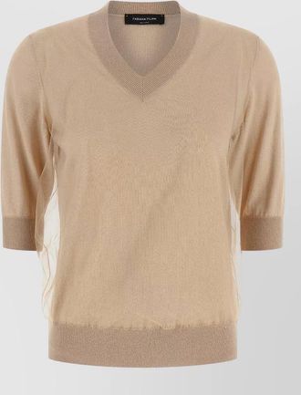 Fabiana Filippi double layer knitted top