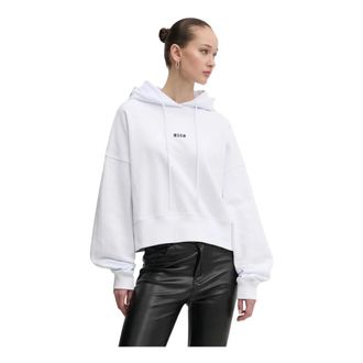 Msgm Msgm, Dames, Sweatshirts & Hoodies, Wit, Maat: XS