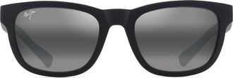 Maui Jim Kapii 54mm Gradient PolarizedPlus2 Square Sunglasses in Matte Black at Nordstrom