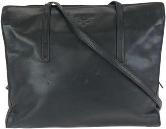 Prada Pre-owned Leren Schoudertas - Dames - Vintage Schoudertas - Zwart - ONE Size - Leer - Vintage