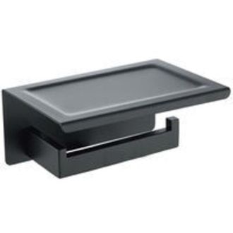 OEM Soporte De Papel Higi&eacute;nico De Pared, Pintado En Negro, Con Soporte Para Tel&eacute;fono - Crezuo