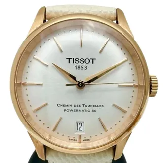 Tissot Chemin Des Tourelles Powermatic 80 Stainless Steel Watch - female - Tissot Pre-Owned - Watches - Beige - ONE SIZE - Accessories