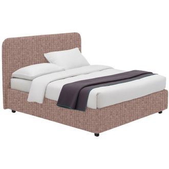 Dmora Letto Matrimoniale Bury, Sfoderabile, Contenitore Made in Italy, Rosa Antico