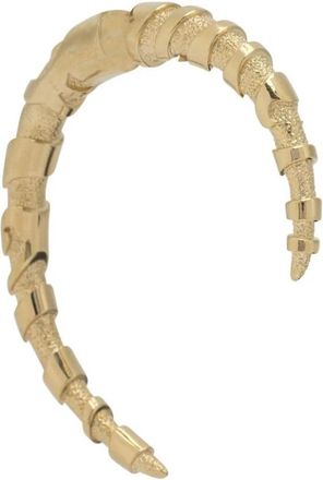Pucci Hoorn Oorbel met Marmo Textuur - Dames - Oorbellen - Geel - ONE Size - Accessoires