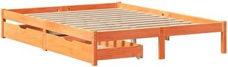 vidaXL Bed Frame without Mattress Wax Brown 160x200 cm Solid Wood Pine vidaXL