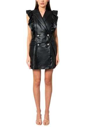 Custommade Kobane Leather Dress In Black