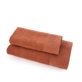 KASANOVA Coppia asciugamani bagno malva viso e ospite