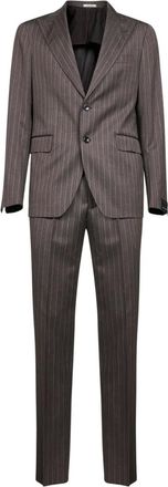 Tagliatore Completo due pezzi gessato - Marrone