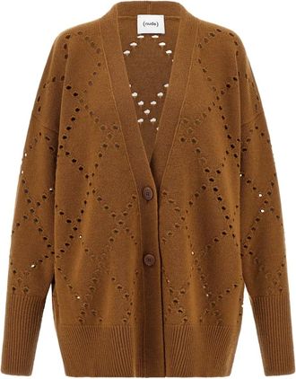 Nude Cardigan con dettaglio cut-out - Marrone