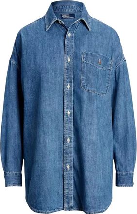 Ralph Lauren Denim oversized shirt - Dames - Spijkeroverhemden - Blauw - S - Denim - Overhemden