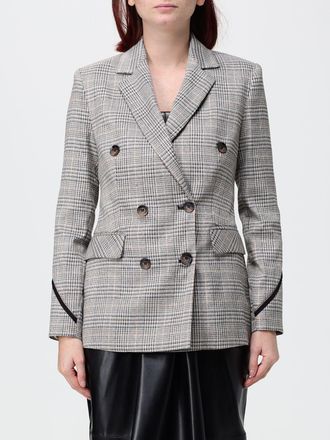 Hanita Blazer doppiopetto in misto rayon con fantasia pied-de-poule