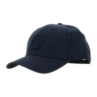 Stone Island Caps, male, Blue, Size: ONE SIZE Logo Baseball Cap