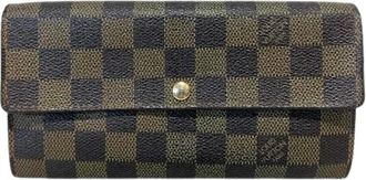 Louis Vuitton Pre-owned Wallets, female, Brown, Size: ONE SIZE Pre-owned Portefeuille Sarah Damier Long Wallet